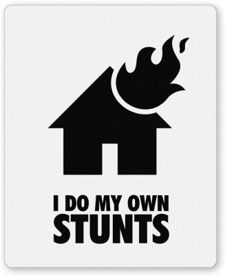 PosterGuy I Do My Own Stunts House Minimal Illustration Mousepad