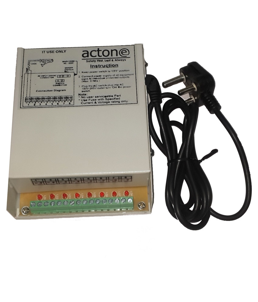 Actone Ag-108 8-channal Cctv Camera Power Supply Adaptor