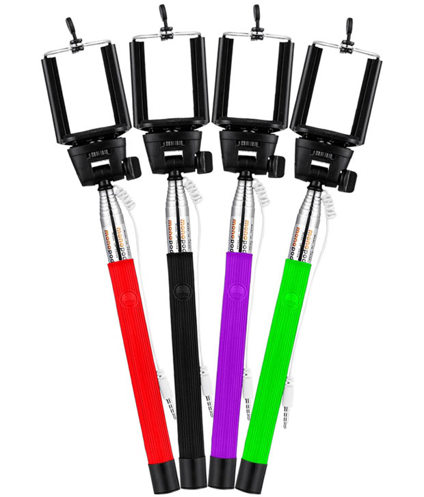 M-zone Extendable Selfie Stick With Aux Cable Hand Held Monopod