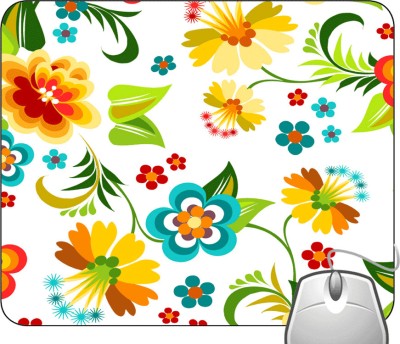 Pinaki Colorful Flower Design Mousepad