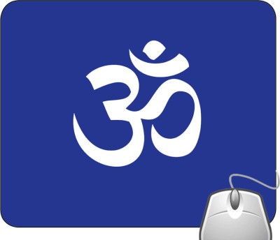 Pinaki Om Blue and White Mousepad