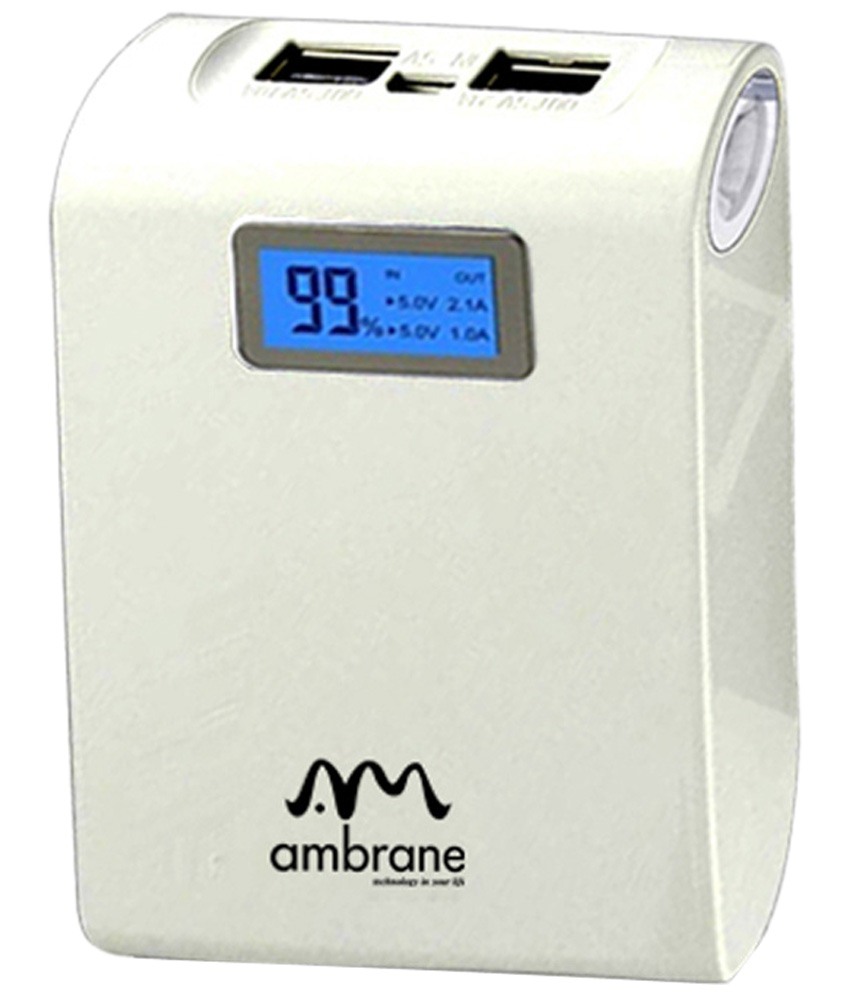 Ambrane Power Bank P-1000 (10400mAh)