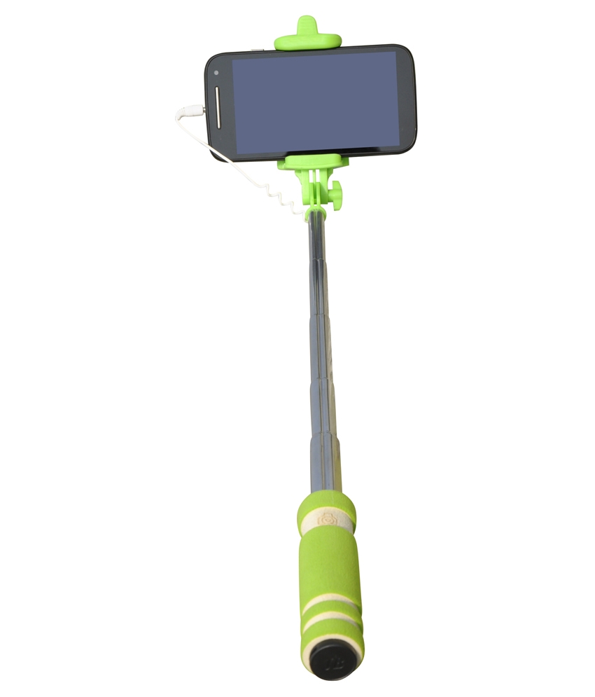 Cezzar Fashion Green Monopod Pocket Selfie Stick