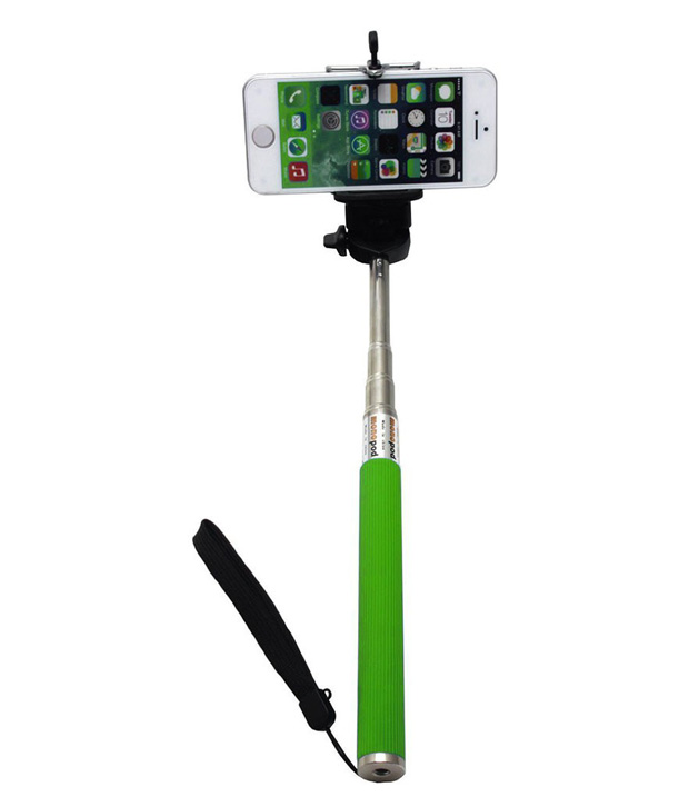 Escobar Green Selfie Stick With Bluetooth Remote