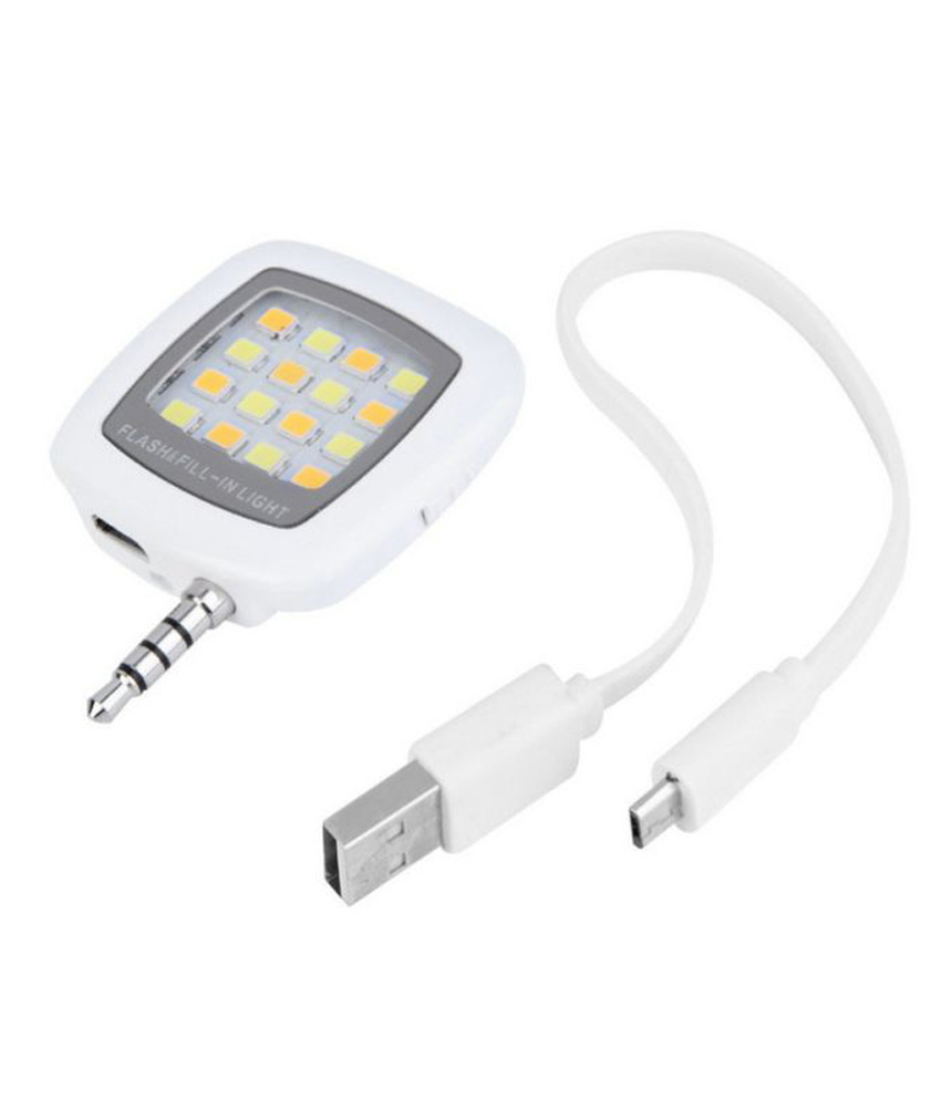 Nukkads Led Selfie Flash Light For Mobile And Tablet - White