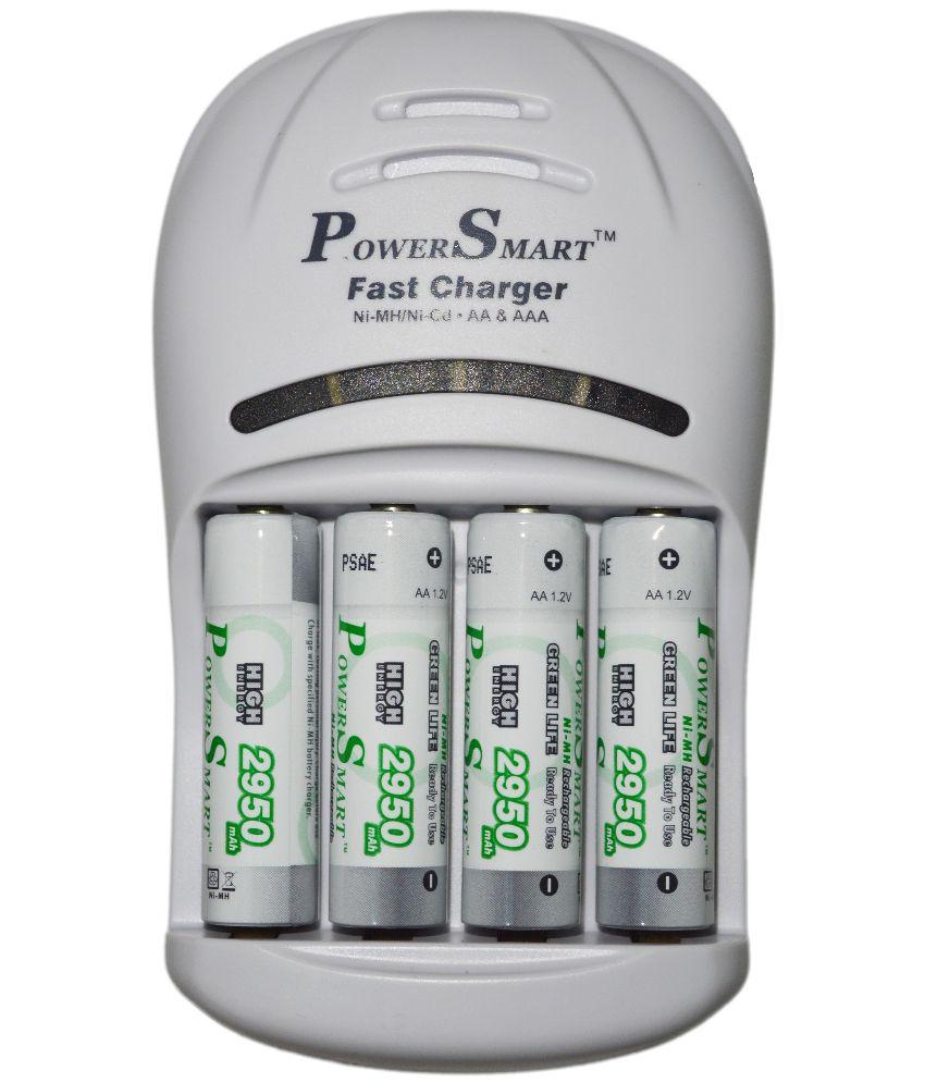 Power Smart Ps 1007 Aa|aaa Nicd Nimh Camera Battery Charger With 4 2900 Mah Aa Cells With Automatic Cut Off Function